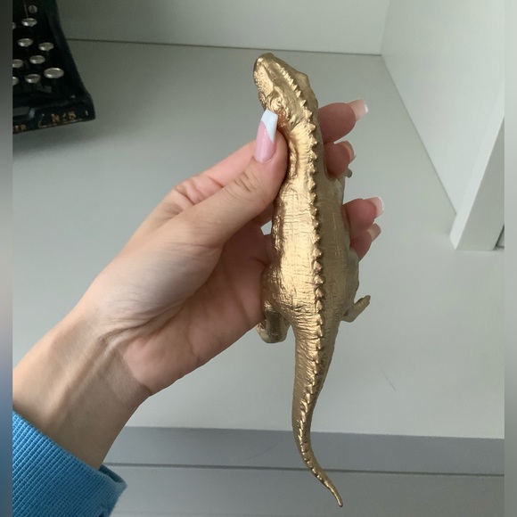 LUX Gold Metallic T Rex Dinosaur Decorative BRAND NEW Decor - Picture 6 of 10